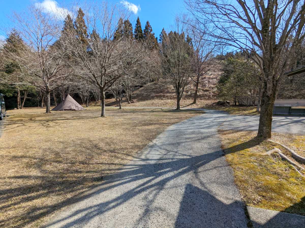 甫喜ヶ峰森林公園キャンプ場のフリーサイト(第二キャンプ場)